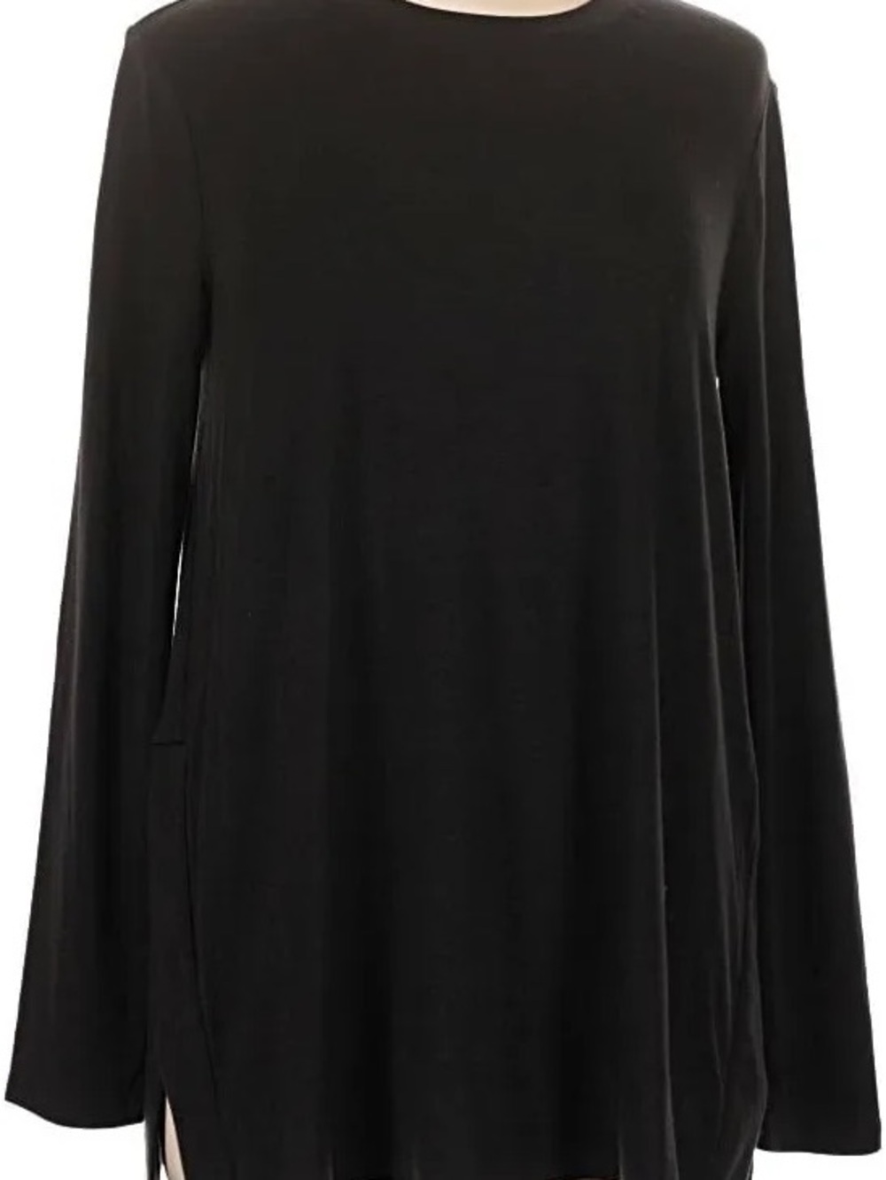 Daily Ritual Black Long-Sleeve Tunic Top